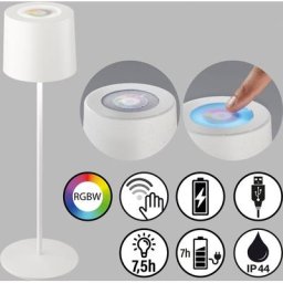 SCHÖNER WOHNEN-Kollektion Außen-Tischleuchte Sun, LED fest integriert, LED 2 W+1 W RGB,mobiles Licht immer und überall dabei,dimmbar,RGBW