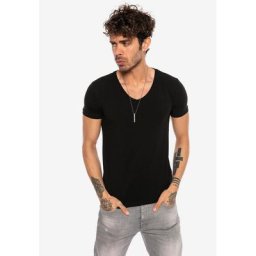 RedBridge T-Shirt Fullerton basic mit Logopatch aus Metall