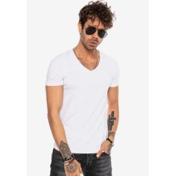 RedBridge T-Shirt Fullerton basic mit Logopatch aus Metall