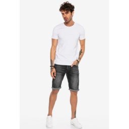 RedBridge T-Shirt Charleston basic mit dezentem Logopatch aus Metall