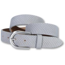 Silbergift Ledergürtel elegante Rautenprägung