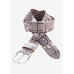 Cipo & Baxx Ledergürtel mit Metallic-Effekt