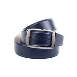 Anthoni Crown Ledergürtel mit Schließe in schwarz-metallic
