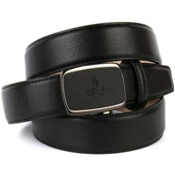 Anthoni Crown Ledergürtel mit Anker-Logo, Ton in Ton Steppung