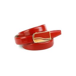 Anthoni Crown Ledergürtel 2,4 cm femininer Ledergürtel in rot