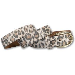Silbergift Ledergürtel Stylischer Animalprint