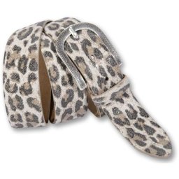 Silbergift Ledergürtel Veloursledergürtel mit Animalprint
