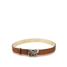 COLLEZIONE ALESSANDRO Ledergürtel Lianne geprägtes Material mit Reptilschließe