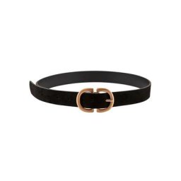 pieces Ledergürtel PCJUVA SUEDE JEANS BELT NOOS mit Doppelring-Schnalle