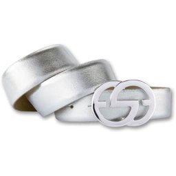 Silbergift Koppelgürtel Markante, elegante Druckschließe
