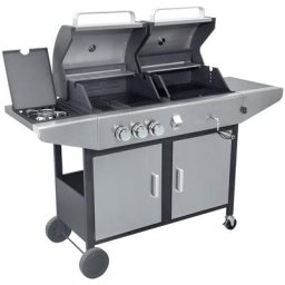 KONIFERA Gasgrill Gas/ - Holzkohle Kombi Grill, BxTxH: 146x60x117 cm