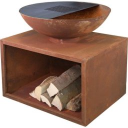 Buschbeck Holzkohlegrill Planchagrill Rubigo rostoptik, BxH: 70x70cm