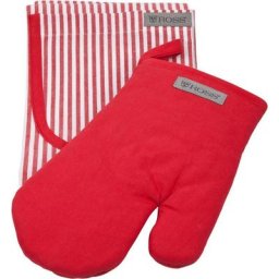 ROSS Grillhandschuhe Exclusiv, (Set, 2-tlg), inkl. Latzschürze, 100% Baumwolle
