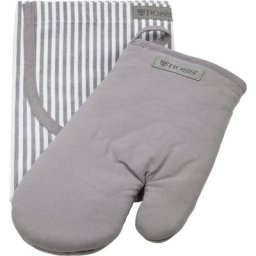 ROSS Grillhandschuhe Exclusiv, (Set, 2-tlg), inkl. Latzschürze, 100% Baumwolle