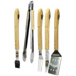 Jim Beam BBQ Grillbesteck-Set, (5 tlg), Geschenkset