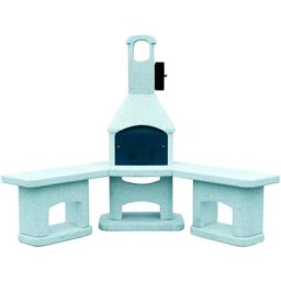 WELLFIRE Grillkamin Außenküche Nova Quatro, BxTxH: 188x73x215 cm