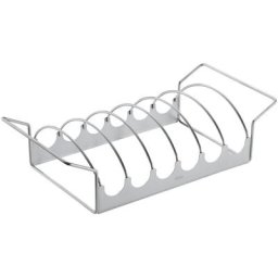 RÖSLE Sparerib-Halter 25070 (1-St), zur Zubereitung von Spareribs und Braten, Bratenkorb, Edelstahl