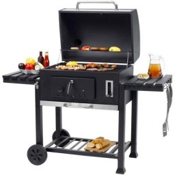 Tepro Holzkohlegrill Grillwagen Toronto XXL, BxTxH: 152x73x137 cm, mit 2 Grillrosten und Pizzastein Vorrichtung
