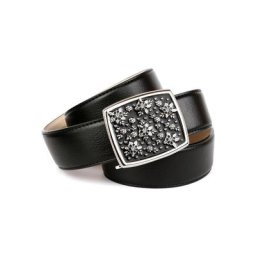 Anthoni Crown Ledergürtel Jeansgürtel mit Handmade Glasur-Schließe