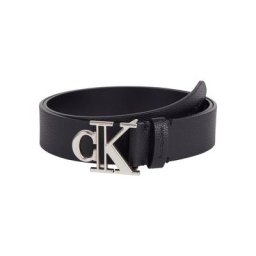 Calvin Klein Jeans Ledergürtel mit Monogramm-Schnalle aus Metall