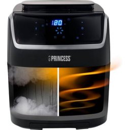 PRINCESS Fritteuse 182080, 1700 W, Dampf-Airfryer, 6,5 l Volumen, 8 Programme, inkl. kleinem Kochbuch