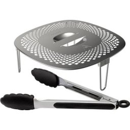 Philips Grillpfanneneinsatz HD9954/01 Snack Profi-Kit, Edelstahl, Silikon, (3-St), Zubehör für Airfryer XXL