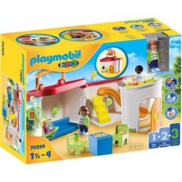 Playmobil® Konstruktions-Spielset Mein Mitnehm-Kindergarten (70399), Playmobil 1-2-3, (15 St), Made in Europe