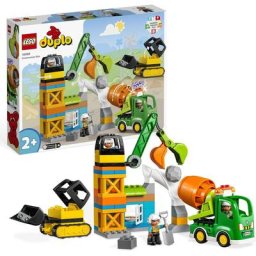 LEGO® Konstruktionsspielsteine Baustelle mit Baufahrzeugen (10990), LEGO® DUPLO Town, (61 St), mit Licht und Sound, Made in Europe