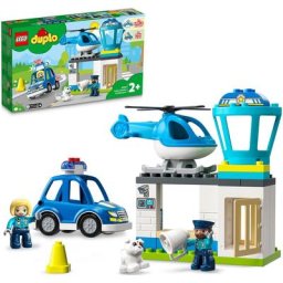 LEGO® Konstruktionsspielsteine Polizeistation mit Hubschrauber (10959), LEGO® DUPLO, (40 St), mit Sirene und Licht, Made in Europe
