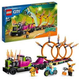 LEGO® Konstruktionsspielsteine Stunttruck mit Feuerreifen-Challenge (60357), LEGO® City Stuntz, (479 St)