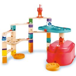 Hape Kugelbahn Quadrilla, Baukasten Behälter Set, FSC®- schützt Wald - weltweit