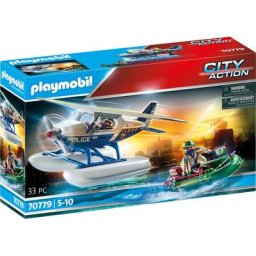 Playmobil® Konstruktions-Spielset Polizei-Wasserflugzeug: Schmuggler-Verfolgung (70779), City Action, (33 St), Made in Germany