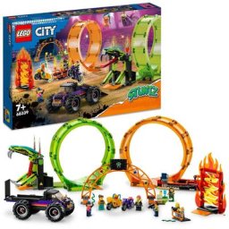 LEGO® Konstruktionsspielsteine Stuntshow-Doppellooping (60339), LEGO® City Stuntz, (598 St), Made in Europe