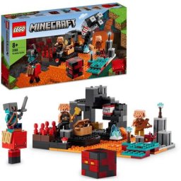 LEGO® Konstruktionsspielsteine Die Netherbastion (21185), LEGO® Minecraft, (300 St), Made in Europe