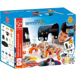 Hape Konstruktions-Spielset Junior Inventor Optisches Labor, (54 St)