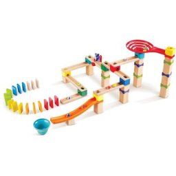 Hape Kugelbahn Rasante Murmelbahn mit Domino, FSC®- schützt Wald - weltweit