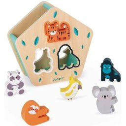 Janod Lernspielzeug WWF® Sortier- & Steckspiel - Tiere, FSC®- schützt Wald - weltweit