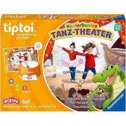 Ravensburger Spiel, Bewegungsspiel tiptoi® ACTIVE Set Kunterbuntes Tanz-Theater, mit tiptoi® Lautsprecher, FSC® - schützt Wald - weltweit