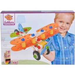 Eichhorn Konstruktionsspielsteine Constructor Flugzeug, (90 St), Made in Germany, FSC®- schützt Wald - weltweit