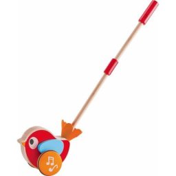 Hape Schiebestab Schiebevogel Lilly, Mit zwitschernder Melodie