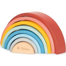 Pinolino® Stapelspielzeug Holz-Regenbogen Ruby, (8-tlg), Made in Europe, FSC®- schützt Wald - weltweit