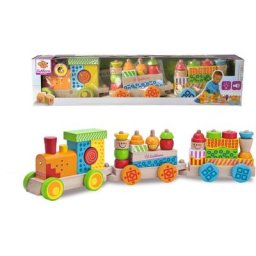 Eichhorn Spielzeug-Eisenbahn Color, Holz-Soundzug, mit Licht- und Soundfunktion