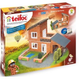 teifoc Steinbaukasten Villa mit Garage, (330 St), Made in Germany