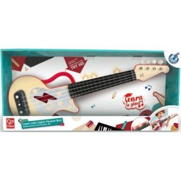 Hape Spielzeug-Musikinstrument Elektrische Lern-Ukulele, rot