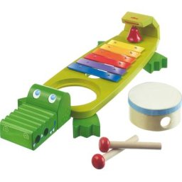 Haba Spielzeug-Musikinstrument Klang-Kroko