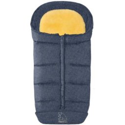 Heitmann Felle Fußsack Eisbärchen - Komfort 2 in 1 Winterfußsack, mit Lammfell-Einlage, für Kinderwagen und Buggy, waschbar