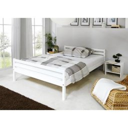 Ticaa Jugendbett Nadine, Futonbett in diversen Breiten, Kiefer, mit Rollrost