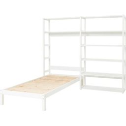 Hoppekids Jugendzimmer-Set STOREY, (Set, 16-St., Kinderbett, Rollrost, Schaummatratze, Regalsystem, 8 Einlegeböden)