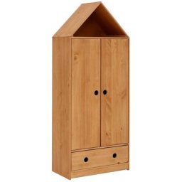 Lüttenhütt Kleiderschrank Alpi Kiefernholz, mit Einlegeböden und Kleiderstange, Höhe 180 cm