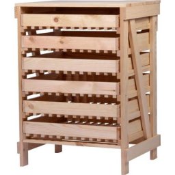 dobar Standregal, Vorratsregal aus Holz mit herausziehbaren Schubladen